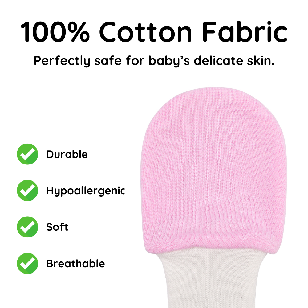 Baby Mittens (Pink, 7-Pairs)