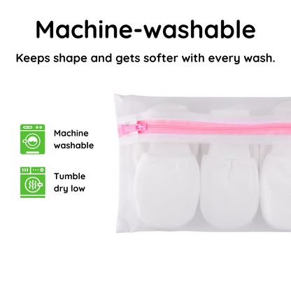 Baby Mittens (White, 7-Pairs)