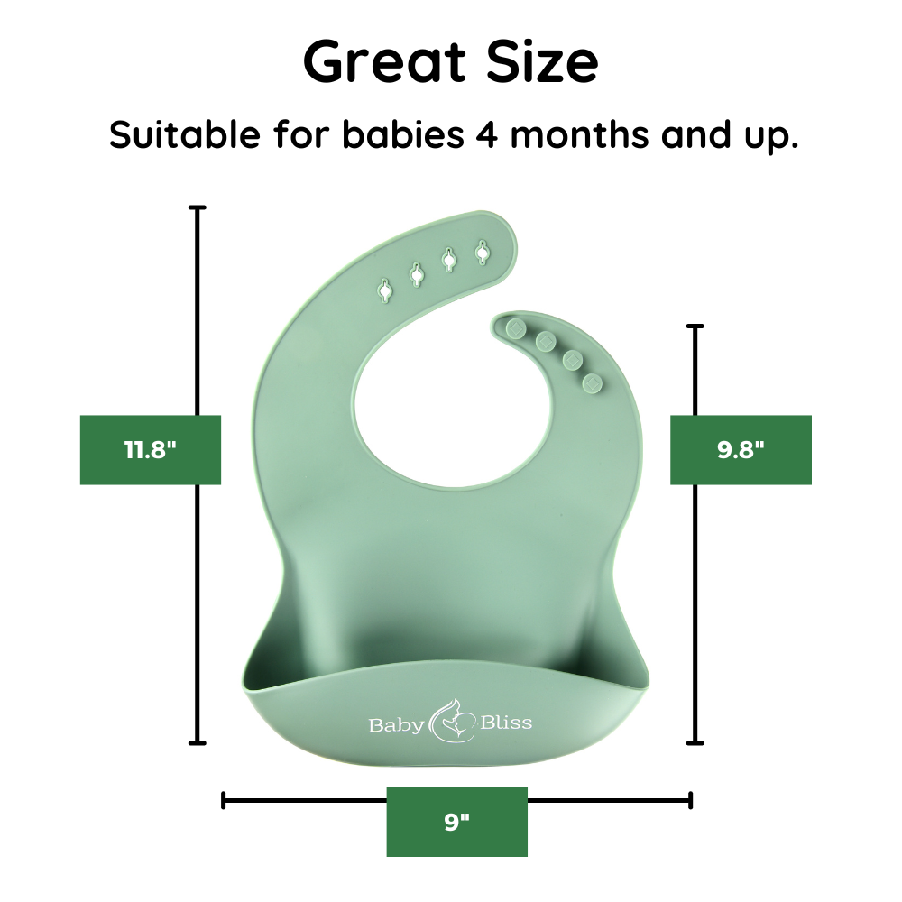 Silicone Baby Bibs (Pack of 2)