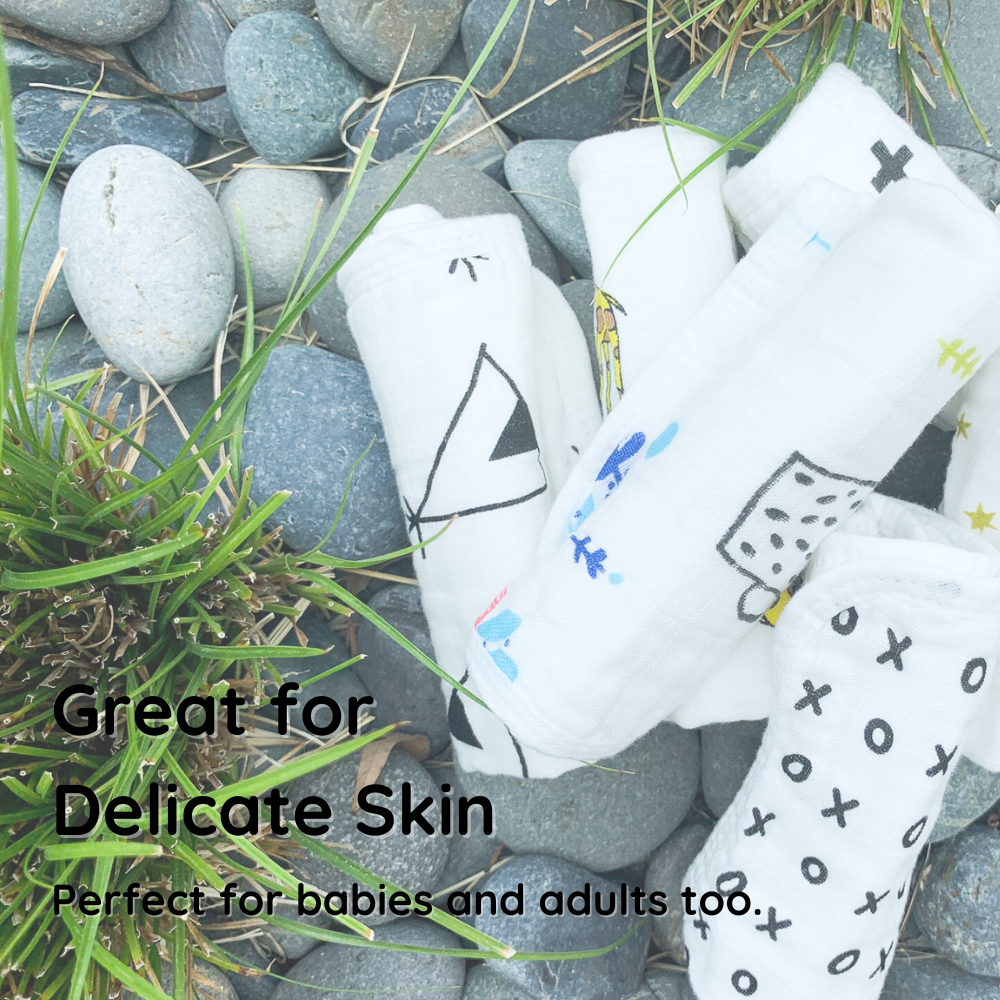 Muslin Washcloths (6-Pack)