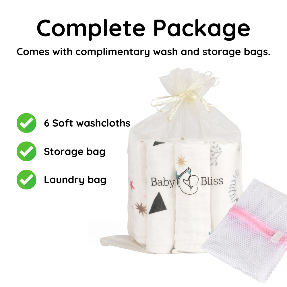 Muslin Washcloths (6-Pack)