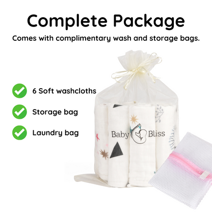 Muslin Washcloths (6-Pack)